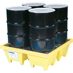 4-drums spill containment pallet, 50" x 50" x 17" H