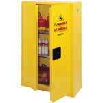 Flammable storage cabinet, 43" W x 18" D x 65" H, cap. 45 gallons