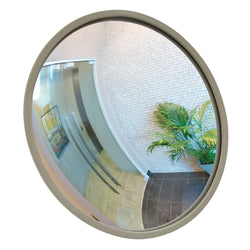 Miroir convexe, 30" de diamètre, bordure beige