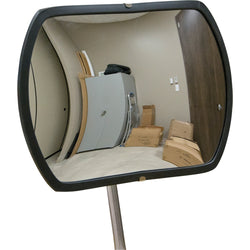 Roundtagular convex mirror, outdoor use, 20" x 30"