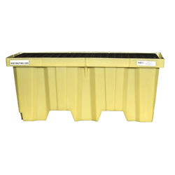 2-drums spill containment pallets, 51" x 26" x 21" H with drain